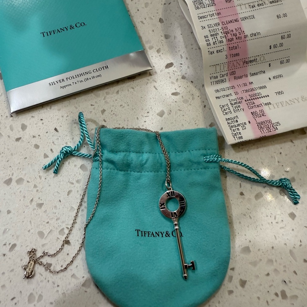 Tiffany & Co. Silver Key Necklace